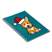 Van het de hondpuppy van Corgi pet van de Kerstman Notitieboek (Rechterzijde)