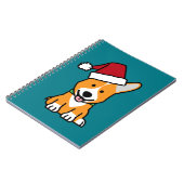 Van het de hondpuppy van Corgi pet van de Kerstman Notitieboek (Linkerzijde)