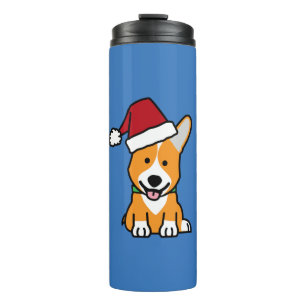 Van het de hondpuppy van Corgi pet van de Kerstman Thermosbeker