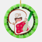 Van het de kleuren het grappige brood van de keramisch ornament (Achterkant)