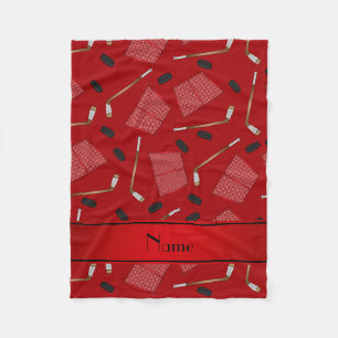 Van het de naam de rode hockey van de douane fleece deken