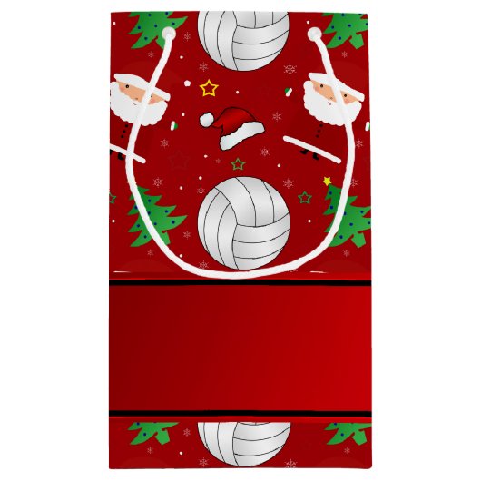 Van het de naam rood volleyball van de douane klein cadeauzakje (Achterkant)