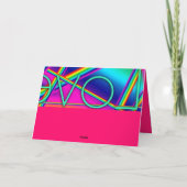 Van het de regenboogPop-art van de LIEFDE het Feestdagen Kaart (Achterkant)