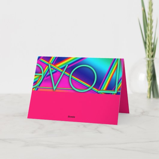 Van het de regenboogPop-art van de LIEFDE het Feestdagen Kaart (Achterkant)