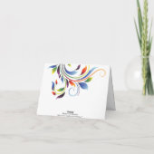 Van het de rolblad van de regenboog het het bedankkaart (Achterkant)