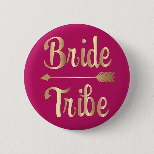 Van het de stambruidsmeisje van de bruid de gouden ronde button 5,7 cm (Voorkant)