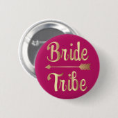 Van het de stambruidsmeisje van de bruid de gouden ronde button 5,7 cm (Voorkant /achterkant)