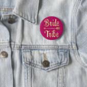 Van het de stambruidsmeisje van de bruid de gouden ronde button 5,7 cm (In situ)