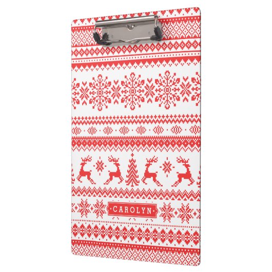 Van het de sweater rood eerlijk eiland van klembord (Links)