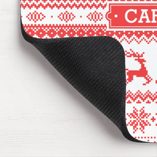 Van het de sweater rood eerlijk eiland van muismat (Hoek)