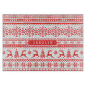 Van het de sweater rood eerlijk eiland van snijplank (Voorkant)