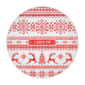 Van het de sweater rood eerlijk eiland van snijplank (Voorkant)