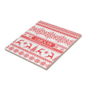 Van het de sweater rood eerlijk eiland van tegeltje (Zijkant)