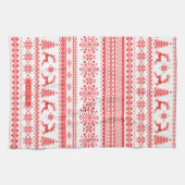 Van het de sweater rood eerlijk eiland van theedoek (Horizontaal)