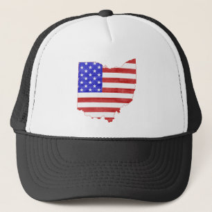 Van het de vlagsilhouet van Ohio de V.S. de Trucker Pet