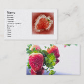 van het de wijnstokkenblad van de fruitaardbei het visitekaartje (Voorkant / Achterkant)