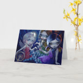 Van het "drie Lot" het Wenskaart Kaart (Gele Bloem)