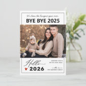 Van het einde van 2024 tot het begin van 2025 feestdagenkaart (Staand voorkant)