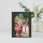 Van het "gelukkige Meisje van het Nieuwjaar" het Feestdagenkaart (Staand voorkant)