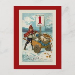 Van het "gelukkige Nieuwjaar" het Wenskaart Feestdagenkaart