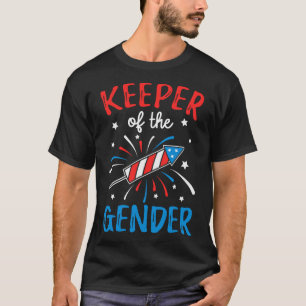 van het geslacht onthullen grappig 4 juli BA T-shirt