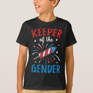 van het geslacht onthullen grappig 4 juli BA T-shirt
