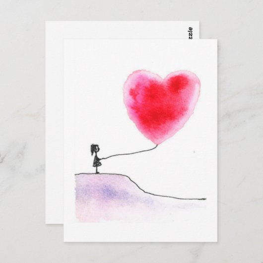 Van het hart geven briefkaart (Voorkant / Achterkant)