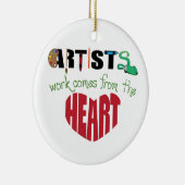 Van het hart keramisch ornament (Rechts)