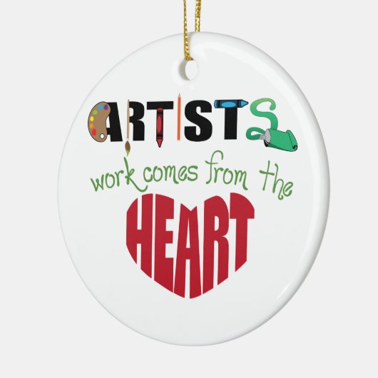 Van het hart keramisch ornament (Links)