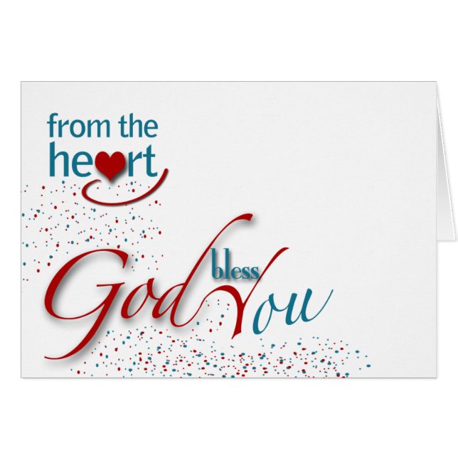 Van het hart zegen God je! (Voorkant Horizontaal)