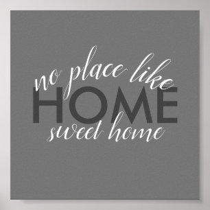 van het het citaatposter van het huis zoet huis de poster