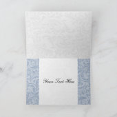 Van het het damastFAUX lint van de marine de Bedankkaart (Binnen)