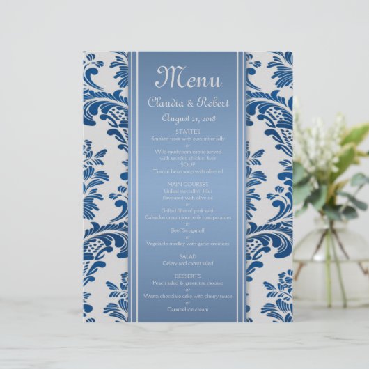 Van het het damastHuwelijk van koningsblauwen de (Staand voorkant)