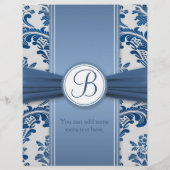 Van het het damastHuwelijk van koningsblauwen de (Achterkant)