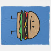 Van het het gehaktRundvlees van de Hamburger van Fleece Deken (Voorkant (Horizontaal))