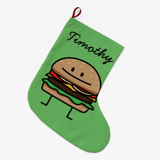 Van het het gehaktRundvlees van de Hamburger van Grote Kerstsok (Voorkant (Hangend))