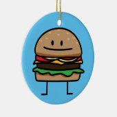 Van het het gehaktRundvlees van de Hamburger van Keramisch Ornament (Rechts)