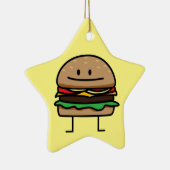 Van het het gehaktRundvlees van de Hamburger van Keramisch Ornament (Rechts)