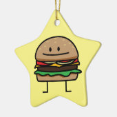 Van het het gehaktRundvlees van de Hamburger van Keramisch Ornament (Links)
