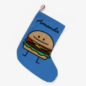Van het het gehaktRundvlees van de Hamburger van Kleine Kerstsok (Voorkant (Hangend))