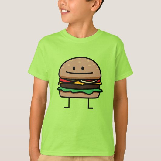 Van het het gehaktRundvlees van de Hamburger van T-shirt (Voorkant)