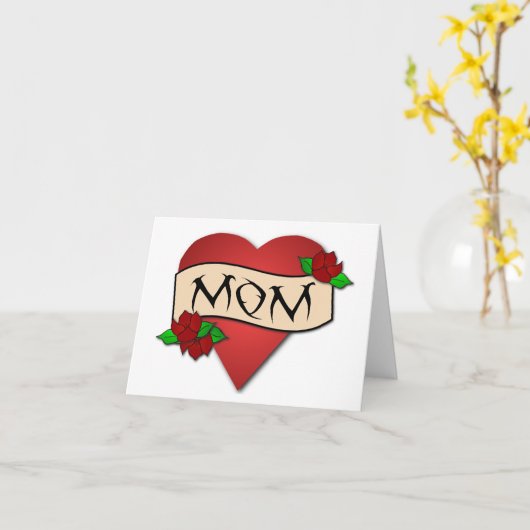 Van het het harttattoo van het mamma de kaart van (Gele Bloem)