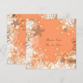 Van het het huwelijksthema ~ van het strand kaart (Voorkant / Achterkant)