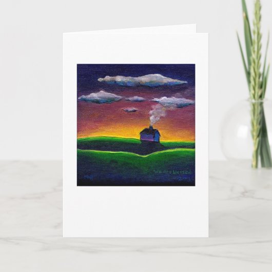 Van het het landschaps het nieuwe jaar van de feestdagen kaart (Voorkant)
