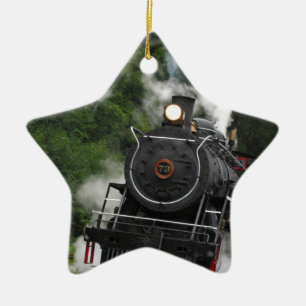van het het spoorstation van de treinstoom het keramisch ornament
