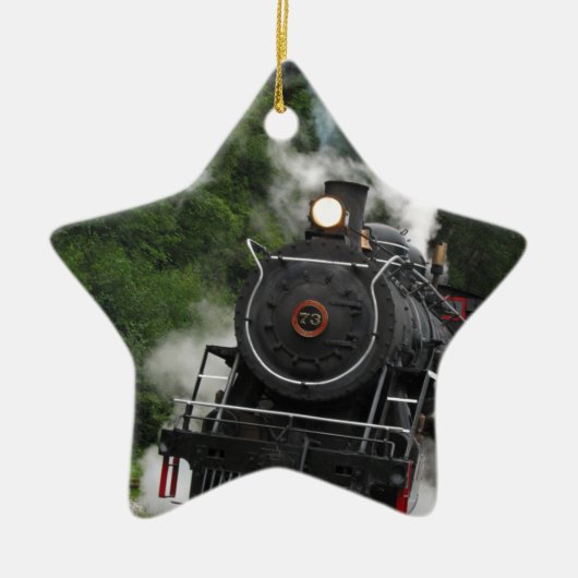 van het het spoorstation van de treinstoom het keramisch ornament (Voorkant)