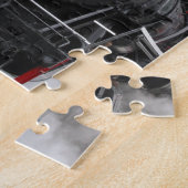 van het het spoorstation van de treinstoom het legpuzzel (Zijkant)