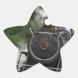 van het het spoorstation van de treinstoom het ster sticker