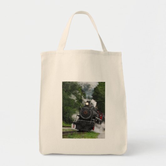 van het het spoorstation van de treinstoom het tote bag (Voorkant)