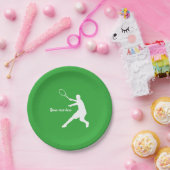 Van het het tennisthema van de douane kinder de papieren bordje (Feest)